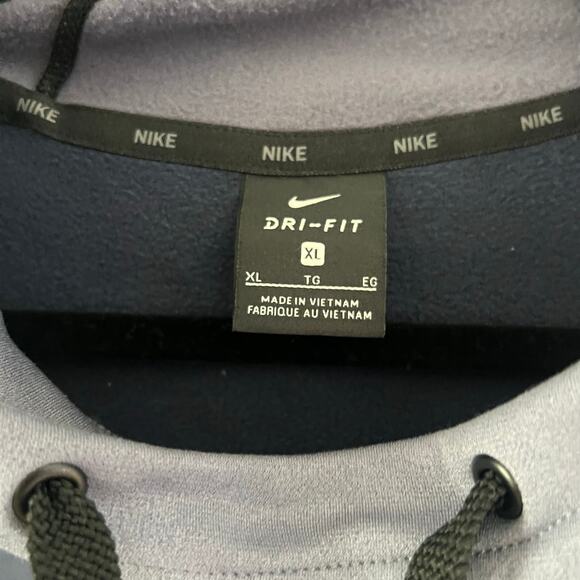 Nike Dri-Fit Hoodie Men’s XL Steele Blue Gray Performance Sweatshirt - Picture 3 of 5